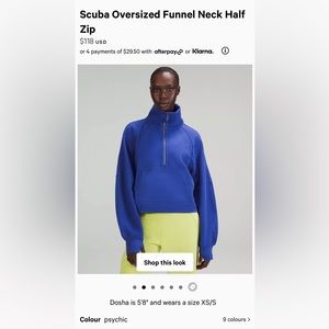 Lulu lemon scuba size M/L. Color is phychic